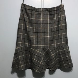 Fit & Flare High Waisted Mid Rise Midi Skirt